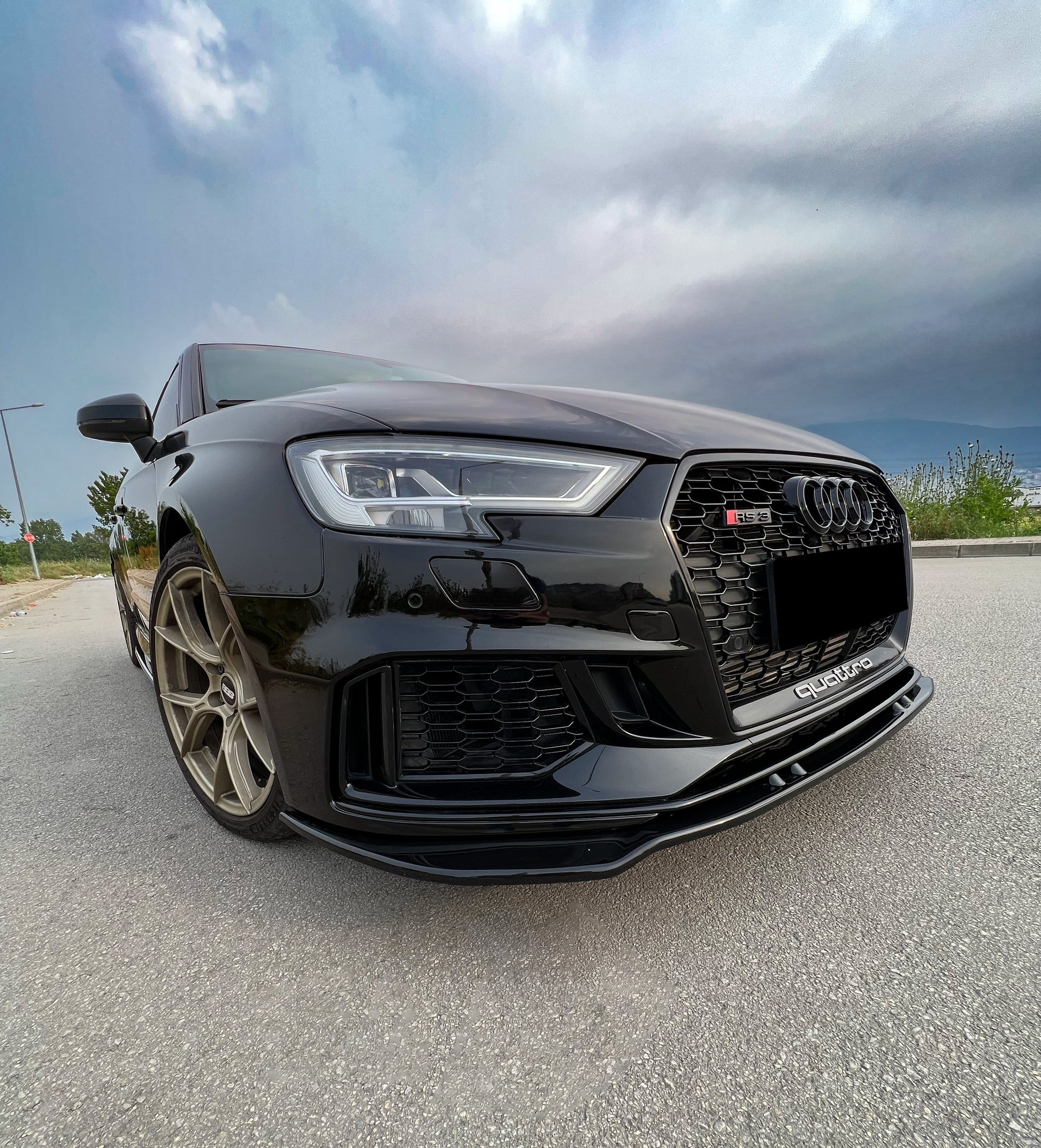 Front Splitter AUDI RS3 8V Facelift Sportback 2017-2019 Version 3